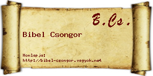 Bibel Csongor névjegykártya